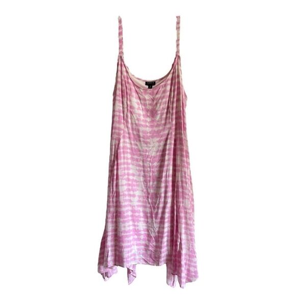 Torrid Pink Tie-Dye Challis Handkerchief Dress 0 - Picture 3 of 11
